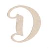 24" Starfish Font Unfinished Wood Initial Monogram Letter D (Sizes 12"-30") view 1