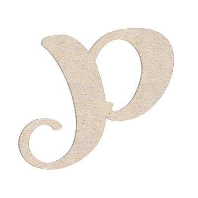 24" Starfish Font Unfinished Wood Initial Monogram Letter P (Sizes 12"-30")