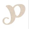 24" Starfish Font Unfinished Wood Initial Monogram Letter P (Sizes 12"-30") view 1
