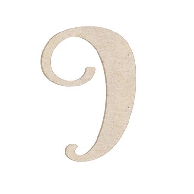 24" Starfish Font Unfinished Wood Initial Monogram Letter I (Sizes 12"-30")