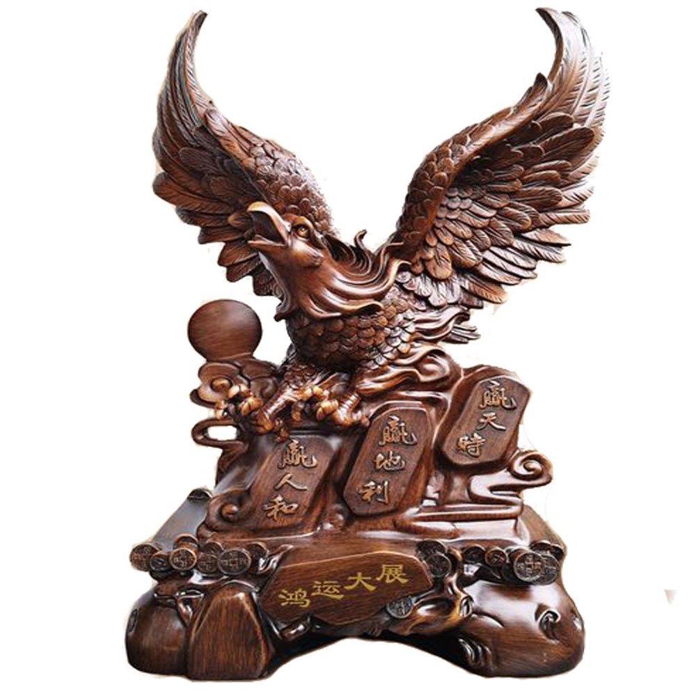 Feng Shui Import Big Brown Prosperity Eagle Statue
