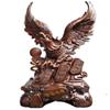 Feng Shui Import Big Brown Prosperity Eagle Statue view 1