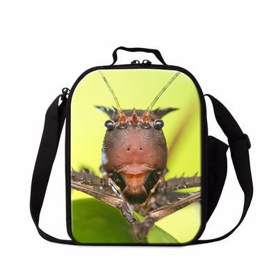 Dispalang Spider Insect Print Lunch Box Bag for Children School Lunch Container