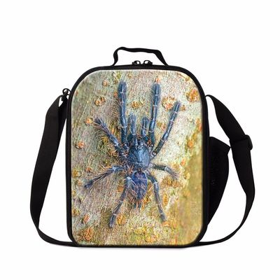 Dispalang Spider Insect Print Lunch Box Bag for Children School Lunch Container