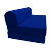 D&D Futon Furniture Sleeper Chair Folding Bed, Studio Sofa Guest Folded Mattress, High Density Foam (72 x 48 x 6, Royal Blue) view 1