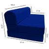 D&D Futon Furniture Sleeper Chair Folding Bed, Studio Sofa Guest Folded Mattress, High Density Foam (72 x 48 x 6, Royal Blue) view 2