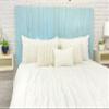 Barn Walls Baby Blue Headboard, Cottage Design Weathered, Solid Wood Headboard Floating Panels Wall Mount, Adjustable Height Easy Assembly, Queen Size view 3