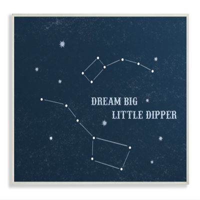 The Kids Room By Stupell Dream Big Little Dipper Stars Oversized Wall Plaque Art, 12.5 x 0.5 x 18.5, Proudly Made in USA