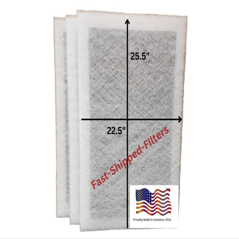 Fast-Shipped-Filters 3 Pack 24x28 Replacement Filter Pads Designed to Fit StratosAire Polarized Air Cleaner Refill White