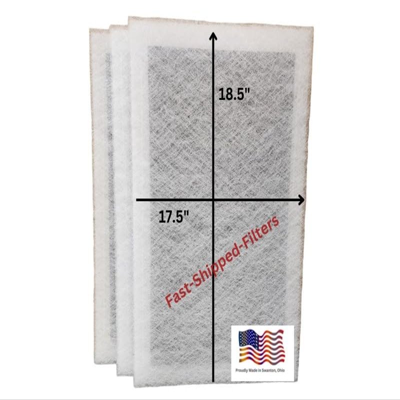 Fast-Shipped-Filters 3 Pack 20x20 Replacement Filter Pads Designed to Fit StratosAire Polarized Air Cleaner Refill White
