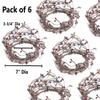 Artificial Fall Pip Berry Candle Rings  Pack of 6 Black, Tan and Burgundy Rustic Berry Farmhouse Home Decor for Centerpiece Decorations and Small Wreaths (Size: 7" diam) view 2
