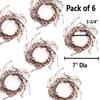 Artificial Spring Blossom Pink, Green & White Pip Berry Candle Rings  Pack of 6 Year Round Rustic Berries, Farmhouse Home Decor for Centerpiece Decorations and Small Wreaths (Size: 7" diam) view 2
