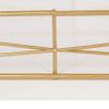 Kate and Laurel Mendel Rectangle Tray with Decorative Metal Rim, 16.5 x 12, White and Gold view 3