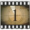 Ambesonne Movie Theater Shower Curtain, Grunge Countdown Frame with Number in a Circle Film Strip, Cloth Fabric Bathroom Decor Set with Hooks, 69" W x 70" L, Black Brown view 2