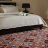 Rugsotic Carpets Hand Knotted Afghan Wool and Silk 8'x10' Area Rug Oriental Kazak Aqua Cream AF0117 view 3