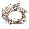 Factory Direct Craft Burlap Accented Plump Caramel, Cream, and Mocha Chocolate Mixed Berry Candle Rings - 4 Candle Rings view 1