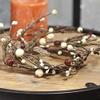Factory Direct Craft Burlap Accented Plump Caramel, Cream, and Mocha Chocolate Mixed Berry Candle Rings - 4 Candle Rings view 2