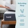 Lucid 4 Inch Bamboo Charcoal Infused Memory Foam Mattress Topper - Full Size  Moisture and Odor Control - Ventilated - Ultra Plush Feel, Pressure-Relief Bed Topper  CertiPur Certified view 2