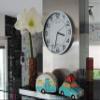 Unilux Attraction Silent Quartz Clock, 22cm Metal Grey, Size 5-22 Centimeters (400094404) view 4