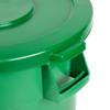 TableTop King Huskee 32 Gallon Green Trash Can with Green Lid view 2