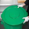 TableTop King Huskee 32 Gallon Green Trash Can with Green Lid view 3