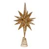 Kurt Adler Un-Lit Gold Glitter Wire 3D Star Treetop, 16.5-inch Length, Gold-Tone, Metal, Holiday Decor view 2