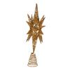 Kurt Adler Un-Lit Gold Glitter Wire 3D Star Treetop, 16.5-inch Length, Gold-Tone, Metal, Holiday Decor view 3