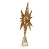 Kurt Adler Un-Lit Gold Glitter Wire 3D Star Treetop, 16.5-inch Length, Gold-Tone, Metal, Holiday Decor view 4