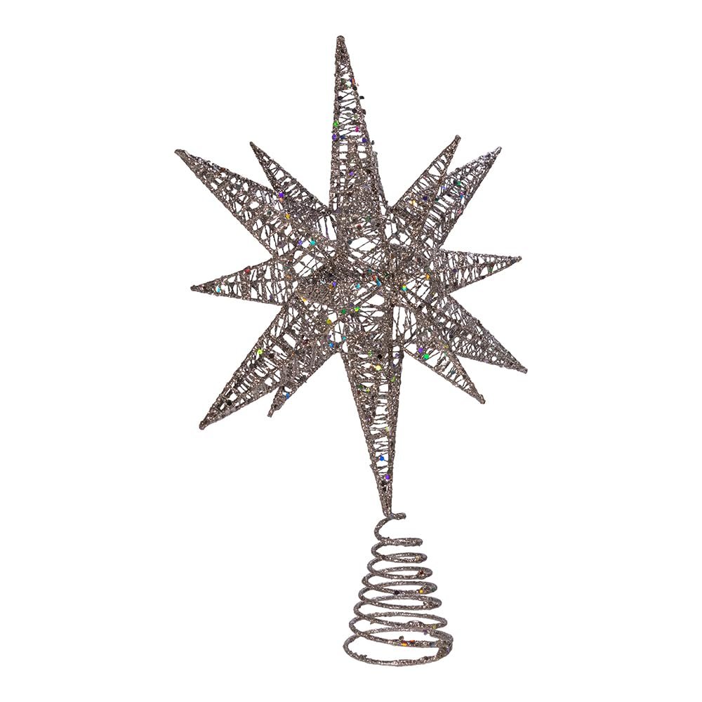 Kurt S. Adler D3347 Treetop, Silver, 15.5 inch