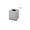 mDesign Metal Square Tissue Box Cover, Modern Facial Paper Holder - Accessories for Bathroom Vanity Countertop, Bedroom Dresser, Night Stand, Desk, Office and End Table - Unity Collection - Gray view 4