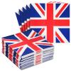 Juvale British Napkins - 2-Ply, 6.5 x 6.5 in, 100 Count - Union Jack Cocktail Paper Napkins for Union Jack Party Supplies & Themed Party Decor view 1