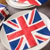 Juvale British Napkins - 2-Ply, 6.5 x 6.5 in, 100 Count - Union Jack Cocktail Paper Napkins for Union Jack Party Supplies & Themed Party Decor view 4