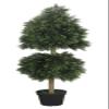 AMERIQUE Unique And Gorgeous 6 Feet Wide And Dense Cypress Topiary Double Ball Artifical Tree Silk Plant with UV Protection Indoor And Outdoor, With Decorative Pot, Feel Real Technology, Super Quality view 1