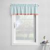 Bacati - Rod Pocket Window Valance Paisley Sophia Aqua/Coral view 1