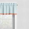 Bacati - Rod Pocket Window Valance Paisley Sophia Aqua/Coral view 2