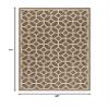 SAFAVIEH Washable Rug Outdoor Linden Collection - 4' x 6', Beige & Cream, Non-Shedding & Easy to Clean, Ideal for Patio, Backyard, Mudroom (LND127D) view 2