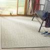 SAFAVIEH Washable Rug Outdoor Linden Collection - 4' x 6', Aqua & Cream, Non-Shedding & Easy to Clean, Ideal for Patio, Backyard, Mudroom (LND134K) view 1