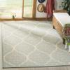 SAFAVIEH Washable Rug Outdoor Linden Collection - 4' x 6', Cream & Aqua, Non-Shedding & Easy to Clean, Ideal for Patio, Backyard, Mudroom (LND135L) view 1