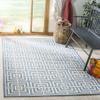 SAFAVIEH Washable Rug Outdoor Linden Collection - 4' x 6', Blue & Cream, Non-Shedding & Easy to Clean, Ideal for Patio, Backyard, Mudroom (LND128M) view 1