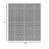 SAFAVIEH Washable Rug Outdoor Linden Collection - 4' x 6', Blue & Cream, Non-Shedding & Easy to Clean, Ideal for Patio, Backyard, Mudroom (LND128M) view 2