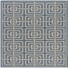 SAFAVIEH Washable Rug Outdoor Linden Collection - 4' x 6', Blue & Cream, Non-Shedding & Easy to Clean, Ideal for Patio, Backyard, Mudroom (LND128M) view 3