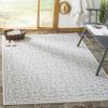 SAFAVIEH Washable Rug Outdoor Linden Collection - 4' x 6', Cream & Blue, Non-Shedding & Easy to Clean, Ideal for Patio, Backyard, Mudroom (LND134N) view 1