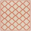 SAFAVIEH Washable Rug Outdoor Linden Collection - 4' x 6', Cream & Rust, Non-Shedding & Easy to Clean, Ideal for Patio, Backyard, Mudroom (LND122R) view 2