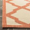 SAFAVIEH Washable Rug Outdoor Linden Collection - 4' x 6', Cream & Rust, Non-Shedding & Easy to Clean, Ideal for Patio, Backyard, Mudroom (LND122R) view 3