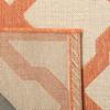SAFAVIEH Washable Rug Outdoor Linden Collection - 4' x 6', Cream & Rust, Non-Shedding & Easy to Clean, Ideal for Patio, Backyard, Mudroom (LND122R) view 4