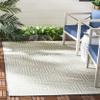 SAFAVIEH Washable Rug Outdoor Linden Collection - 4' x 6', Cream & Aqua, Non-Shedding & Easy to Clean, Ideal for Patio, Backyard, Mudroom (LND173L) view 1