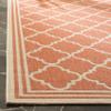 SAFAVIEH Washable Rug Outdoor Linden Collection - 4' x 6', Rust & Cream, Non-Shedding & Easy to Clean, Ideal for Patio, Backyard, Mudroom (LND121P) view 3