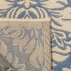 SAFAVIEH Washable Rug Outdoor Linden Collection - 4' x 6', Blue & Cream, Non-Shedding & Easy to Clean, Ideal for Patio, Backyard, Mudroom (LND135M) view 4