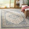 SAFAVIEH Washable Rug Outdoor Linden Collection - 4' x 6', Cream & Blue, Non-Shedding & Easy to Clean, Ideal for Patio, Backyard, Mudroom (LND137N) view 1