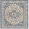 SAFAVIEH Washable Rug Outdoor Linden Collection - 4' x 6', Cream & Blue, Non-Shedding & Easy to Clean, Ideal for Patio, Backyard, Mudroom (LND137N) view 2